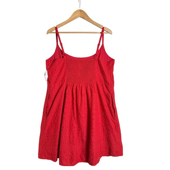 Old Navy Women’s Red Summer Eyelet Fit and Flare Dress with Pockets Size XL NWT - Picture 6 of 10